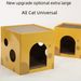 Cheese Box Cat Scratch Board Cat Nest Corrugated Paper Upper and Lower Two Layers Cat Claw Board Claw Grinder Drill Hole No Scrap Cat Toy_voghion.com