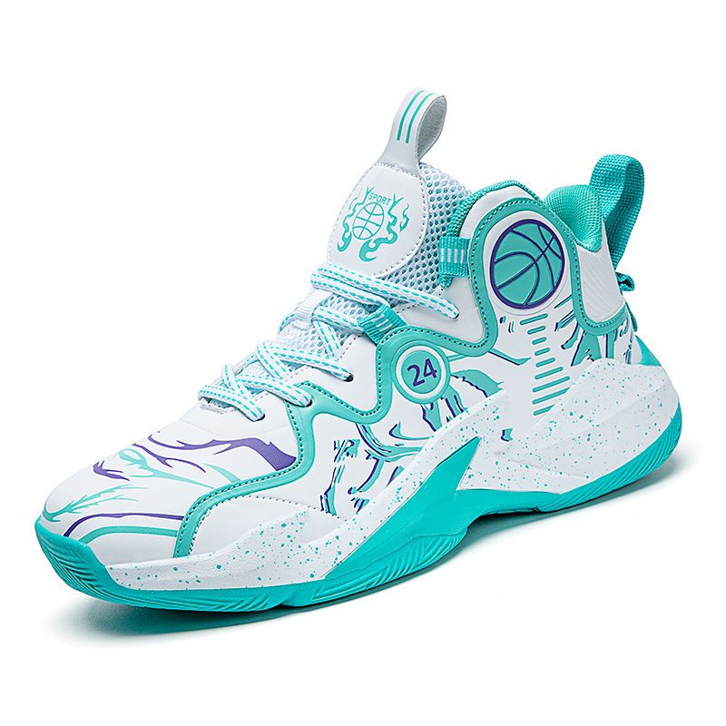 Jeugd 2024 Lente en Herfst Jongens Leren Waterdichte Sport Studenten Praktische Training Basketbalschoenen_voghion.com