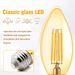 C35/E12/B10 LED Filament Bulb - Vintage Glass Edison Bulb With 90+ CRI, Warm White 2700K, Dimmable, Energy Saving_voghion.com
