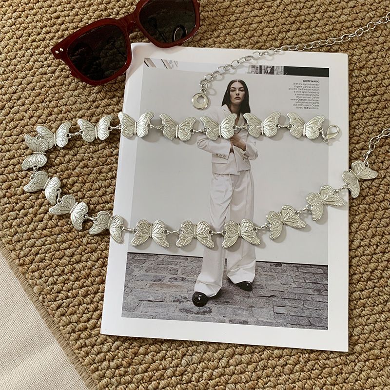 Retro Silber Metall Taille Kette frauen Gürtel Mit Rock Taille Kette Taille Dekoration_voghion.com