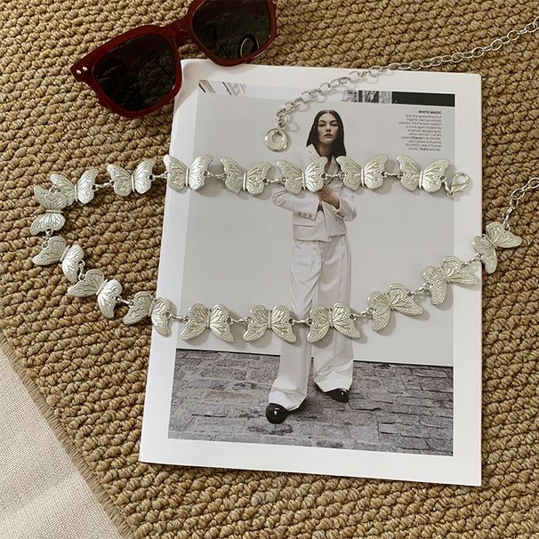 Retro Silber Metall Taille Kette frauen Gürtel Mit Rock Taille Kette Taille Dekoration_voghion.com