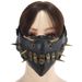 Studded Punk Spike Skull Personality Trendy Black Accessory Leather Mask_voghion.com
