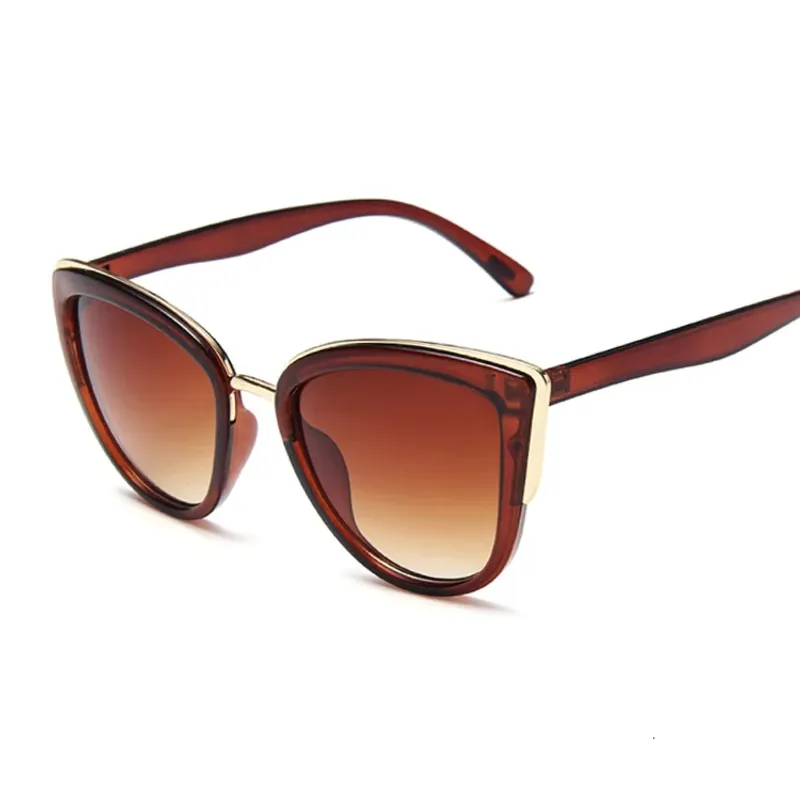 Nuovi arrivi occhiali da sole Cat Eye da donna classici a specchio vintage occhiali da sole da donna montatura Cateye occhiali da sole sfumati da esterno lunette soleil femme_voghion.com