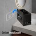 Luxury Aluminum Holder - Double Slot Bathroom Black_voghion.com