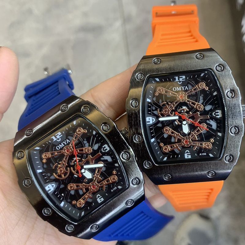 Reloj de cuarzo para hombre, deportivo, resistente al agua, con esfera de barril._voghion.com