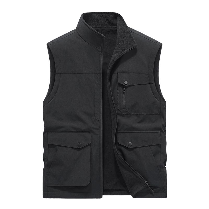 Herrenbekleidung Angelweste Weste Fotografie Weste Arbeitsweste Herrenweste Jacke Herren Multi-Tasche Outdoor Weste doppelseitige Kleidung_voghion.com