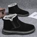 Men's Winter Velvet Thickened Warm Northeast Cotton Shoes Fur Integrated High-top Boots_voghion.com