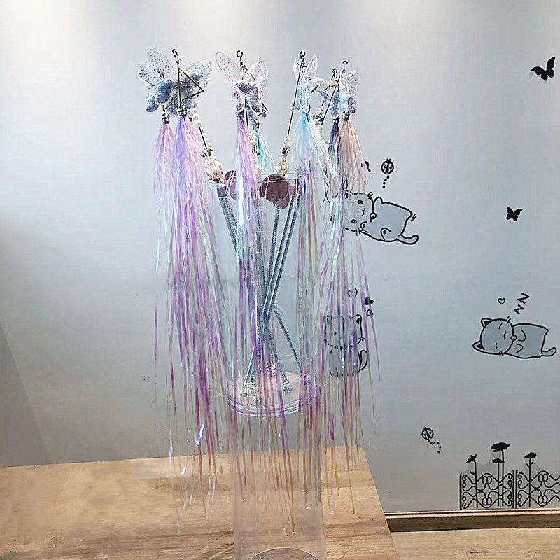 New Tassel Fairy Feather Teaser Wand Interactive Bell Cat Toy Pet Supplies_voghion.com