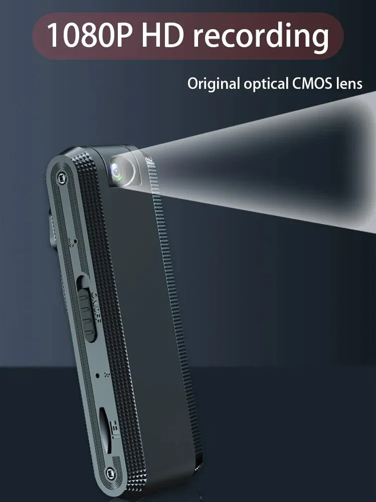 Voice Recorder 180 Degree Rotating HD Night Vision Video Camera Wearable Body Meeting Recorder_voghion.com