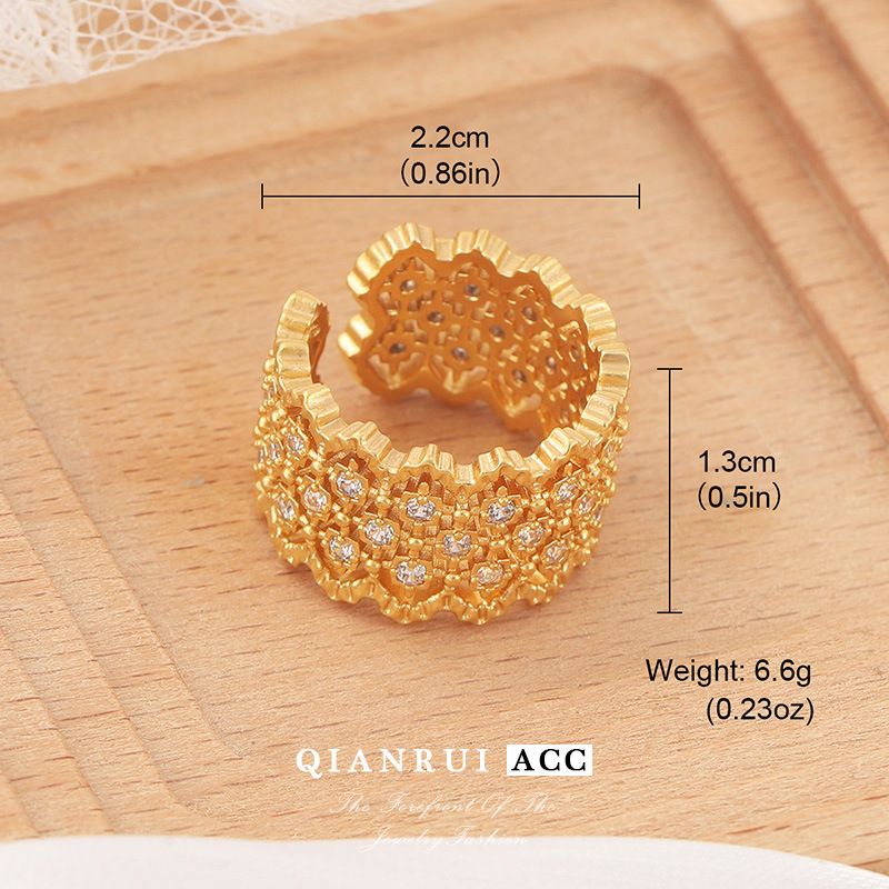Buccellati Retro Palace Braided Open Ring Wide Version Hollow French Light Luxury Niche Design Jewelry_voghion.com