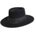 Hot selling pork pie top Solid color sheep Ribbon decoration Pure wool felt hat_voghion.com