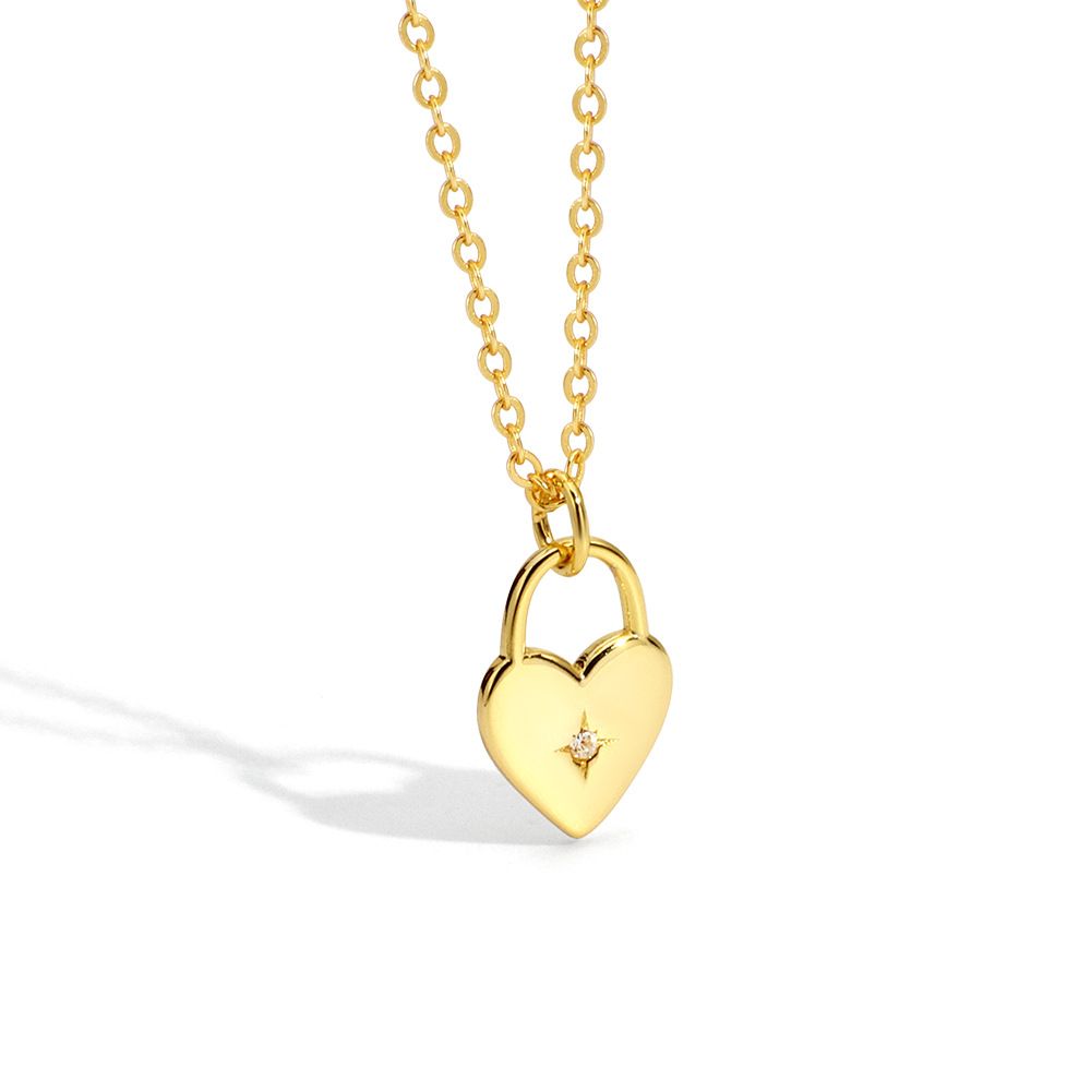 Collana con ciondolo a forma di cuore con diamanti in oro da donna, gioielli personalizzati_voghion.com