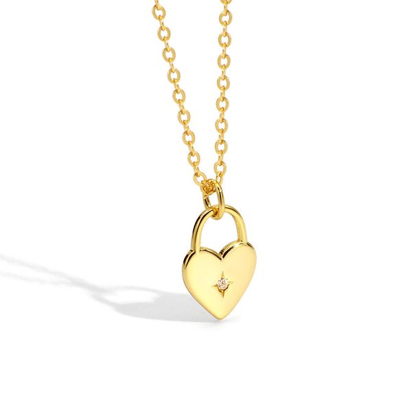 Collana con ciondolo a forma di cuore con diamanti in oro da donna, gioielli personalizzati_voghion.com