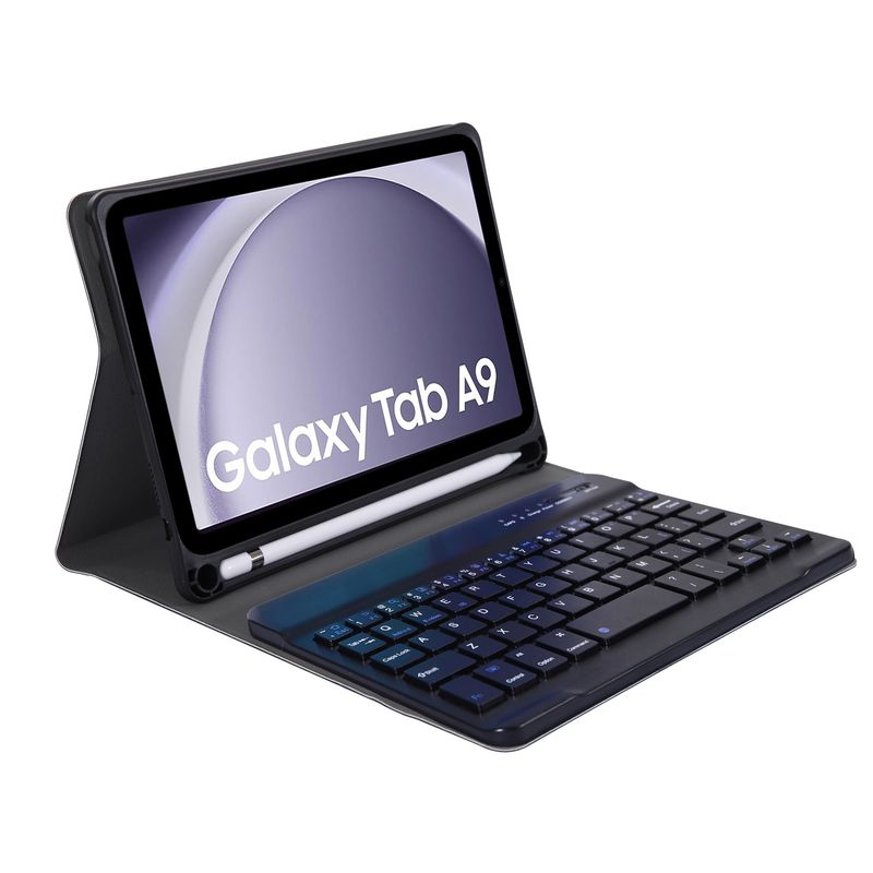 Geschikt voor Samsung Galaxy Tab A9 Plus Bluetooth Toetsenbord Leer x110 x115 Pen Slot Beschermhoes_voghion.com