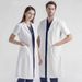 Damenbekleidung Weißer Kittel Weiblich Kurzarm Medizinstudent Männlich Langarm Weißer Kittel Orale plastische Chirurgie Laborarbeitskleidung_voghion.com