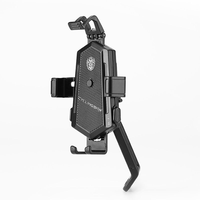 Sykkeltelefonholder med ett klikklås, roterbar og justerbar, fast brakett i aluminiumslegering, automatisk gripebrakett_voghion.com