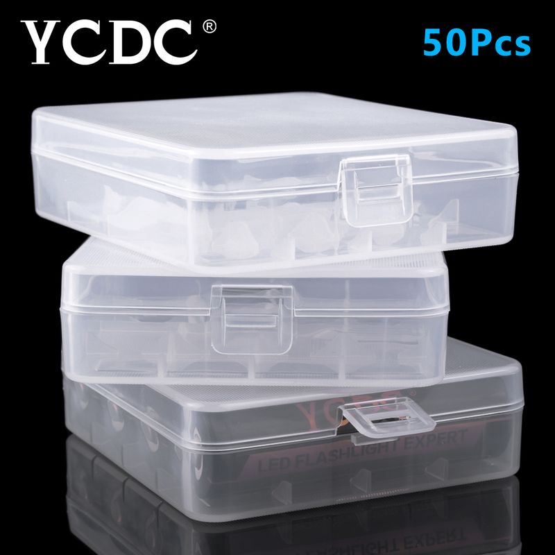 For Rechargeable Cover Accumulator Lithium YCDC Box Plastic Hard Storage Hard Case 18650 Cells Battery Bag Batteries 50x_voghion.com