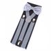 Adult Suspenders Solid Color Men's And Women's Universal Suspenders Bow Tie Set Three Clip Elastic Bow_voghion.com