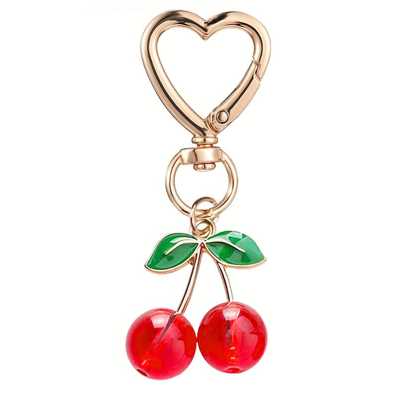 Cute Cherry Keychain, Cute Cherry Bag Wallet, Women's Car Key Decoration Gift Accessories_voghion.com