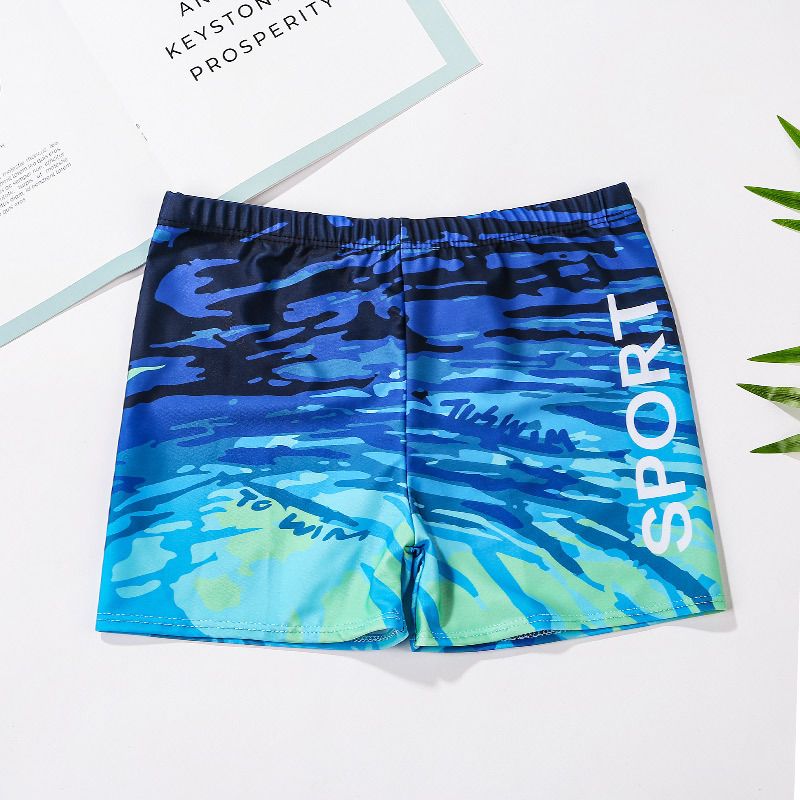 Men's 5-point Anti Awkwardness Hot Spring Flat Angle Beach Enlarged Double-layer Quick Drying Swimsuit Pickup_voghion.com