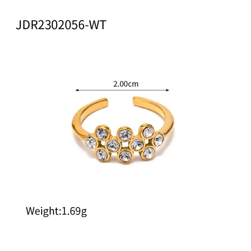 Anello di apertura in acciaio inossidabile placcato oro in stile Instagram con perla naturale, resistente allo sbiadimento e versatile_voghion.com
