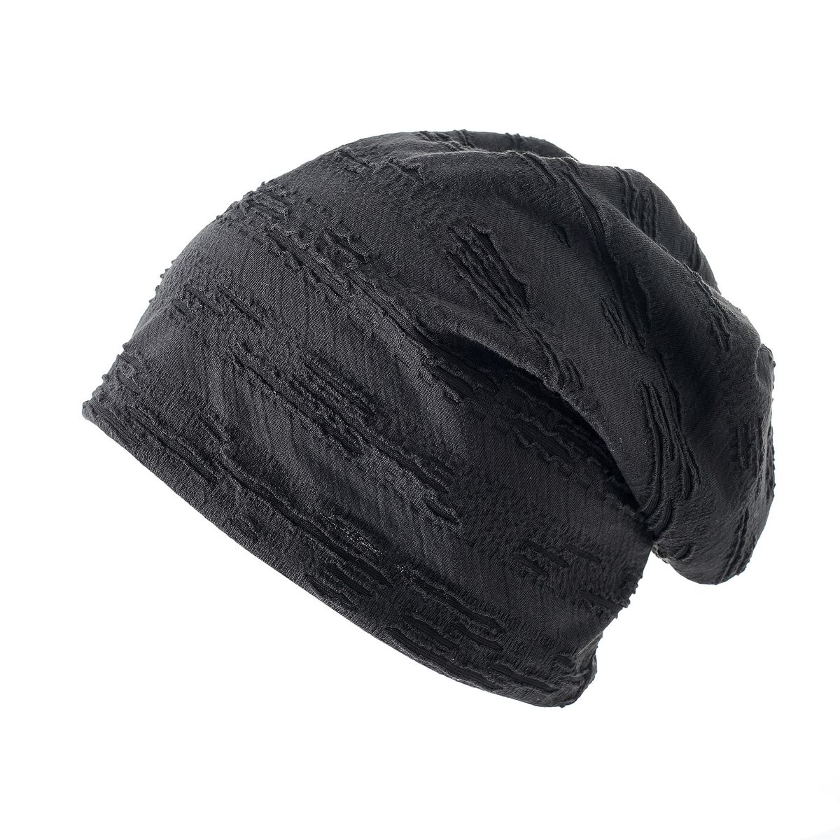 Cooles Mädchen auf der Straße mit Loch, einfarbig, in einen Haufen Hüte gehüllt, hoch und kalt, faul, Kopftuch, Hut,_voghion.com