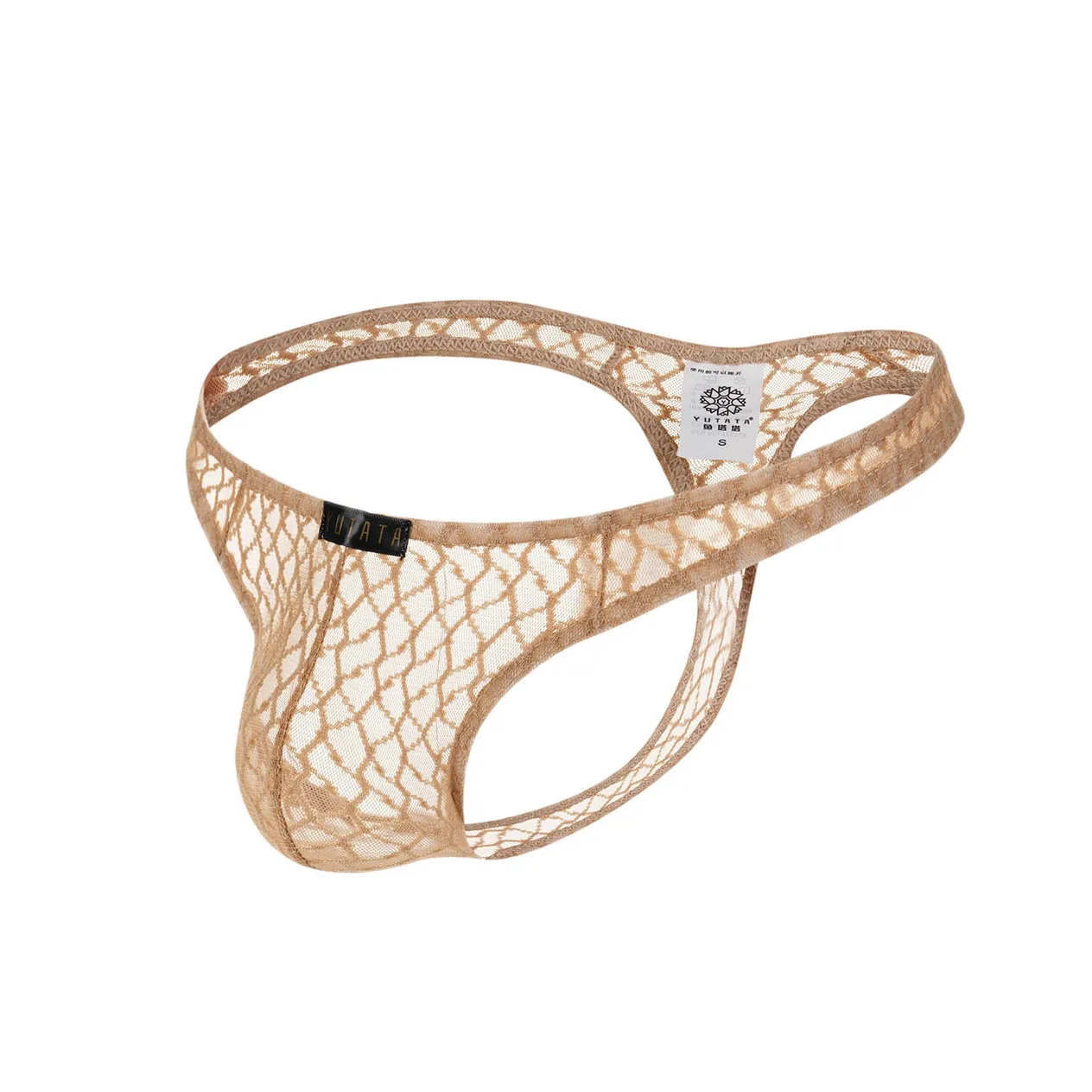 String sexy en dentelle transparente pour homme, grande taille_voghion.com