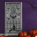 Gothic Lace Door Curtain Set – Halloween Spiderweb, Witch, Bat & Skeleton Designs, Haunted House Decor (100x210cm, Black, 4-Piece Pack)_voghion.com
