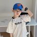 Children's Spring and Autumn Season New Quick Drying Boys' Duck Tongue Letter Embroidered Girls' Baseball Pure Cotton_voghion.com