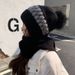 Hat, women's scarf, all in one, warm versatile for autumn winter. Western style woolen hat, fashionable Korean version,_voghion.com