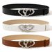 Punk For Women Genuine PU Leather Simple Versatile Fashion Decorative Jeans Korean Ins Style Wide Waist Belt_voghion.com