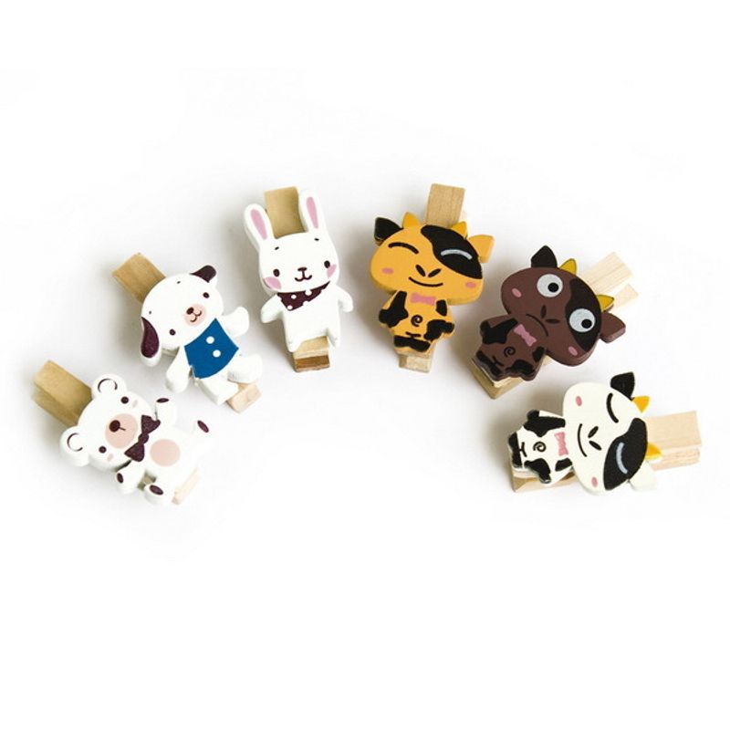 [Sweet Family] - Wooden Clips / Wooden Clamps / Mini Clips_voghion.com