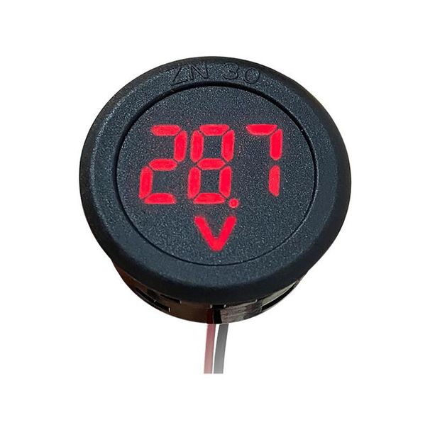 1 Pcs Digital Car Voltmeter Car Voltmeter Red/Blue/Green Motorcycle Car LED Display Voltage Tester HMM_voghion.com