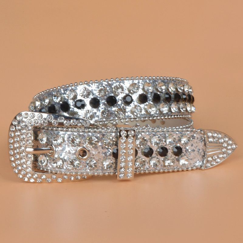 Modieuze damesriem met strass ingelegde damesriem, verlengde en brede nieuwe riem_voghion.com