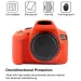 Weiche Silikon Rüstung Haut Fall DSLR Kamera Tasche Körper Abdeckung Schutz Schwarz Rot Für Canon EOS 1300D (Rebel T6)/1500D Digital Kamera_voghion.com