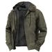 CT Hooded Casual Men's Clothing Autumn Winter Fleece Lined Zipper Pocket Jacket_voghion.com