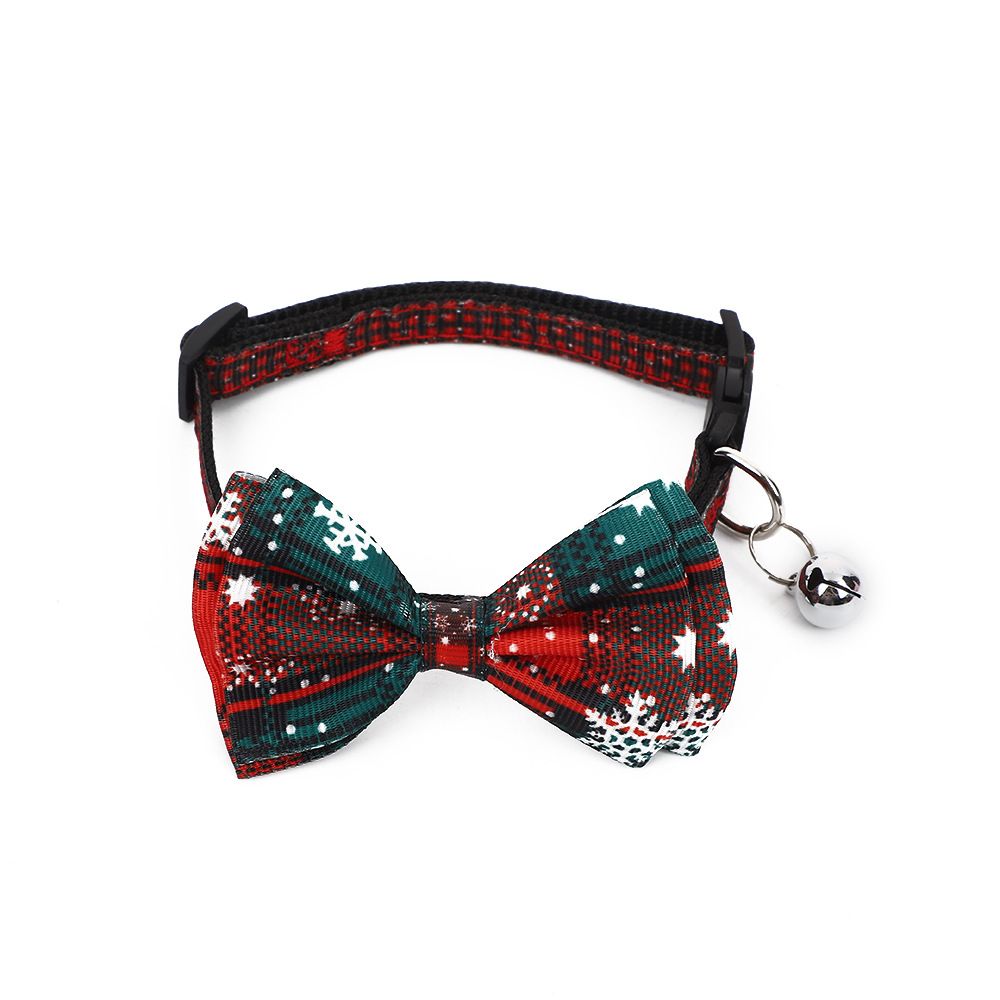 Vánoční dekorace s vločkami a mašlí pro kočky 2024, noční světlo_voghion.com