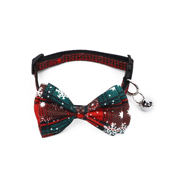 Vánoční dekorace s vločkami a mašlí pro kočky 2024, noční světlo_voghion.com