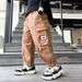 Trendy khaki boys' work 2024 new spring and autumn mid to large children's casual pants_voghion.com