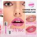Brillo labial con aceite que cambia de temperatura, diluye y suaviza las líneas finas, hidrata y previene los labios agrietados. Brillo labial que cambia de color._voghion.com