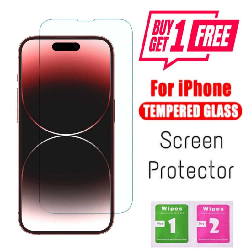 Protector de pantalla de vidrio templado Gorilla para iPhone 16, 15, 14, 13, 12, 11 Pro Max y XR_voghion.com