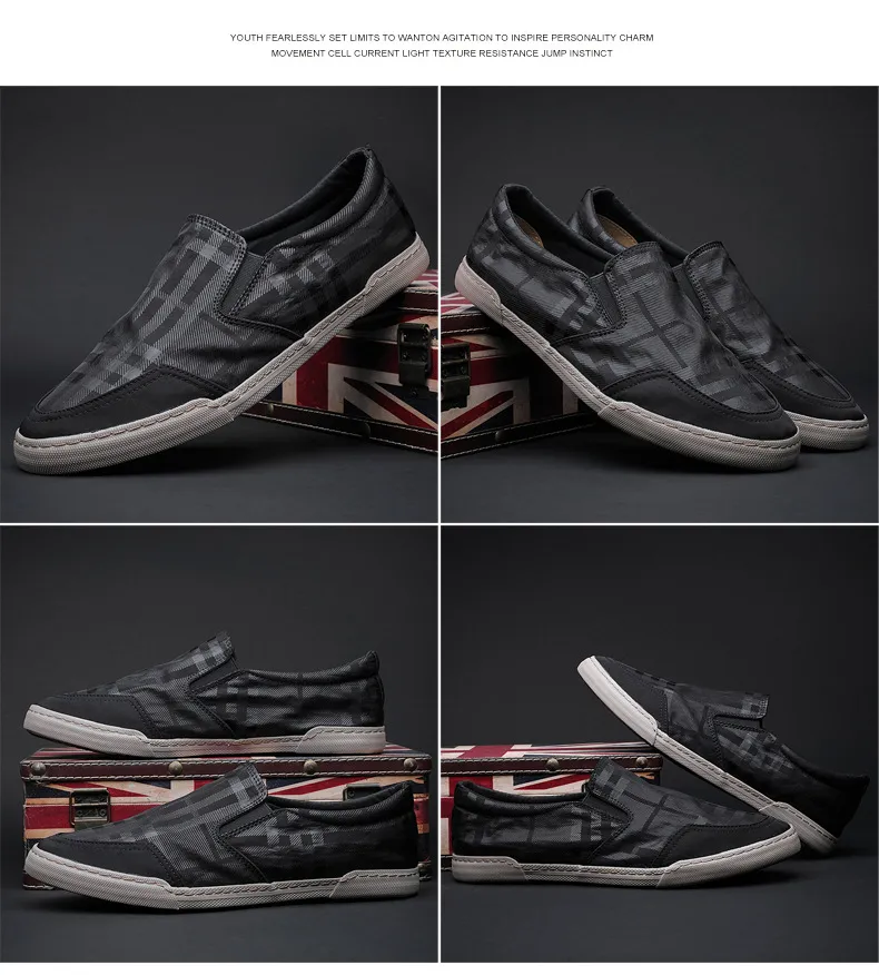 Baoda 21113 printemps/été chaussures en toile décontractées pour hommes_voghion.com