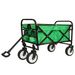 Minimeetall Colorful Collapsible Foldable Wagon Cart With Strapping System, Beach Wagon ,Utility Wagon Grocery Cart Camping Shopping Sports Gardeing Fishing Supports 225lbs,green Line_voghion.com