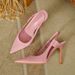 Pink Pointed Toe Women's High Heels Sandals With Mueller Temperament Single Shoes, New High Heel, Elegant Toe Fashion Exquisite Versatile_voghion.com