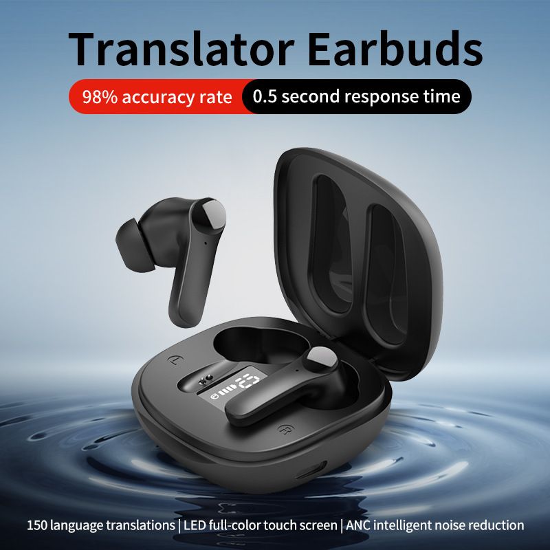 B11 Smart Voice Binaural Chinese-English Multi-Language Bluetooth Simultaneous Translation Earbuds_voghion.com