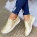 Women's Casual Slip-On Loafers With Zipper - Round Toe Flat Shoes For Autumn Winter, Neutral Style PU Leather Comfortable Walking Shoes_voghion.com