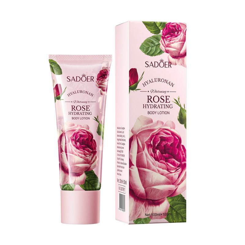 SADOER Rose Hyaluronic Acid Whitening, Nourishing Body Milk, Moisturizing and Brightening_voghion.com