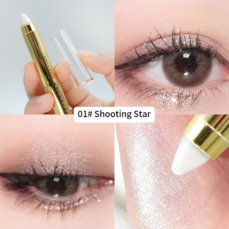 JOJO multi-farbe lidschatten großhandel high-gloss aufhellung liegen seidenraupe doppel-ended lidschatten stift echte außenhandel make-up_voghion.com