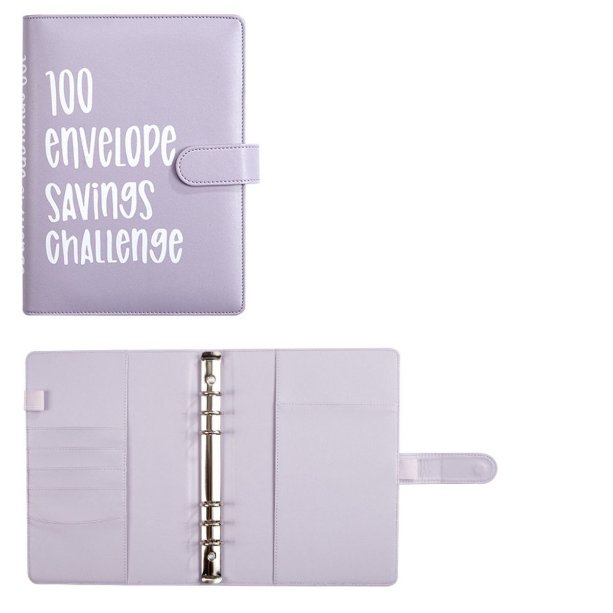 Refillable Notebooks 100EnvelopeChallenge Loose Leaf Couple Challenge Event Cash Envelope Budget Planning Notebook_voghion.com