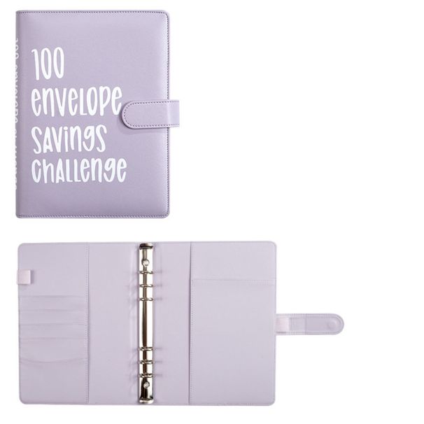 Refillable Notebooks 100EnvelopeChallenge Loose Leaf Couple Challenge Event Cash Envelope Budget Planning Notebook_voghion.com